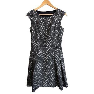 Zara Basic Jacquard Skater Dress Medium